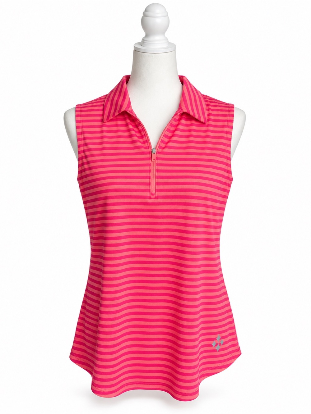 Jofit Collar Tank Gold Tennis Top Size Large Pink & Peach